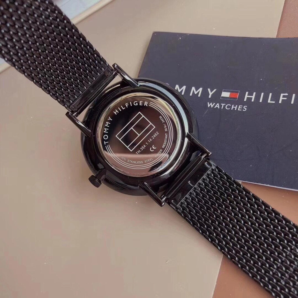  Shop Authentic Tommy Hilfiger Brooklyn Black Dial Black Mesh Bracelet Watch for Men - 1791507 - Luxxuri