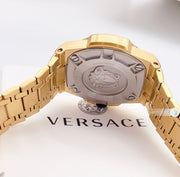  Shop Authentic Versace Chain Reaction Quartz Black Dial Two Tone Steel Strap Watch for Men - VEDY00619 - Luxxuri