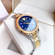  Shop Authentic Versace Hellenyium Blue Dial Two Tone Steel Strap Watch for Women - V12060017 - Luxxuri