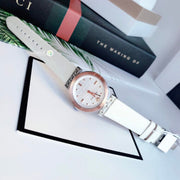  Shop Authentic Versace Greca White Dial White Leather Strap Watch for Women - VELW00120 - Luxxuri