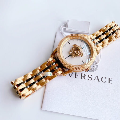  Shop Authentic Versace Palazzo Empire White Dial Two Tone Steel Strap Watch for Men - VERD00418 - Luxxuri