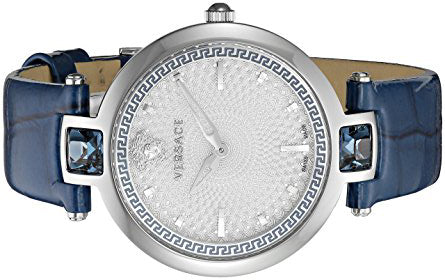  Shop Authentic Versace Olympo Gleam White Dial Green Leather Strap Watch for Women - VAN020016 - Luxxuri
