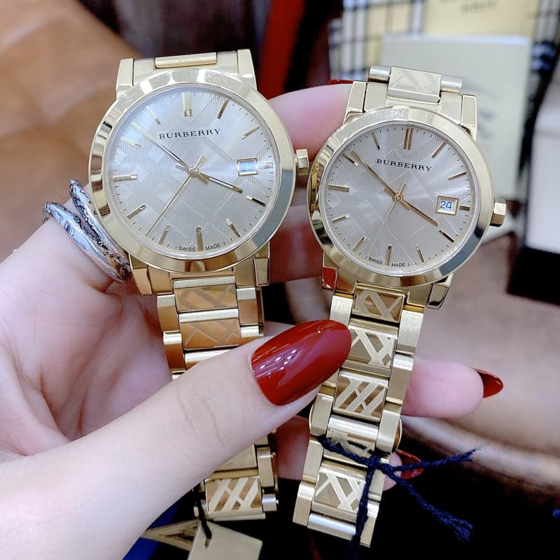  Shop Authentic Burberry The City Gold Dial Gold Steel Strap Watch for Men - BU9038 - Luxxuri