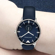  Shop Authentic Emporio Armani Analog Quartz Blue Dial Blue Leather Strap Watch For Men - AR1647 - Luxxuri