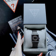  Shop Authentic Guess Highline Black Dial Black Mesh Bracelet Watch for Women - W0826L4 - Luxxuri