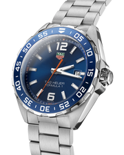  Shop Authentic Tag Heuer Formula 1 Quartz Blue Dial Silver Steel Strap Watch for Men - WAZ1010.BA0842 - Luxxuri