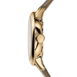 Shop Authentic Burberry The Classic Gold Dial Brown Leather Strap Watch for Women - BU10114 - Luxxuri