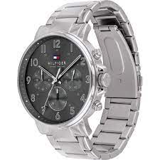  Shop Authentic Tommy Hilfiger Chronograph Grey Dial Silver Steel Strap Watch for Men - 1710382 - Luxxuri
