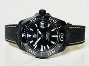 Shop Authentic Tag Heuer Aquaracer Calibre 5 Automatic Black Dial Black Nylon Strap Watch for Men - WAY218A.FC6362 - Luxxuri