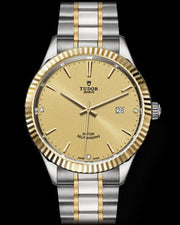  Shop Authentic Tudor Style Automatic Gold Dial Two Tone Steel Strap Watch for Men - M12713-0001 - Luxxuri