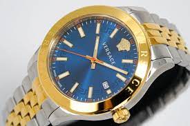  Shop Authentic Versace Hellenyium Quartz Blue Dial Two Tone Steel Strap Watch For Men - VEVK00520 - Luxxuri