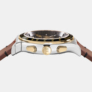  Shop Authentic Salvatore Ferragamo 1927 Chrono Analog Black Dial Brown Leather Strap Watch for Men - SFKZ00323 - Luxxuri