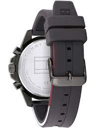  Shop Authentic Tommy Hilfiger Mason Black Dial Black Rubber Strap Watch for Men - 1791792 - Luxxuri
