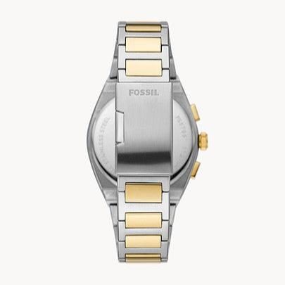  Shop Authentic Fossil Everett Chronograph Gold Dial Two Tone Steel Strap Watch for Men - FS5796 - Luxxuri