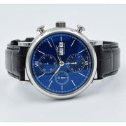  Shop Authentic IWC Portofino Chronograph Blue Dial Black Leather Strap Watch for Men - IW391023 - Luxxuri