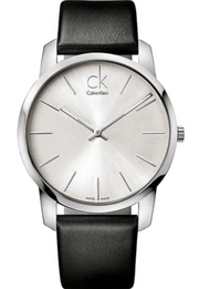  Shop Authentic Calvin Klein Post Minimal Silver Dial Black Leather Strap Watch for Men - K7621192 - Luxxuri