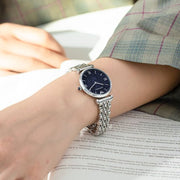  Shop Authentic Emporio Armani Gianni T Bar Dark Blue Dial Silver Stainless Steel Watch For Women - AR11091 - Luxxuri