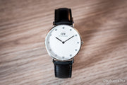  Shop Authentic Daniel Wellington Classy Sheffield White Dial Black Leather Strap Watch For Women - DW00100080 - Luxxuri