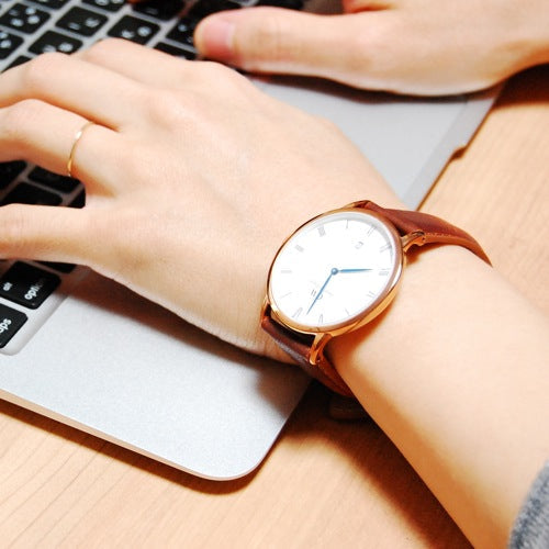  Shop Authentic Daniel Wellington Dapper Durham White Dial Brown Leather Strap Watch For Men - DW00100115 - Luxxuri