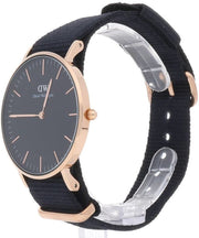  Shop Authentic Daniel Wellington Classic Cornwall Black Dial Black NATO Strap Watch For Women - DW00100150 - Luxxuri
