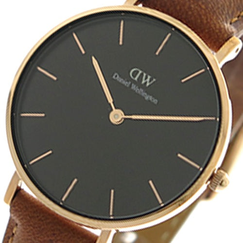  Shop Authentic Daniel Wellington Classic Petite Durham Black Dial Brown Leather Strap Watch For Women - DW00100166 - Luxxuri
