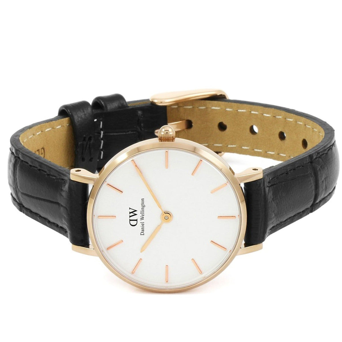  Shop Authentic Daniel Wellington Classic Petite Reading White Dial Black Leather Strap Watch For Women - DW00100229 - Luxxuri