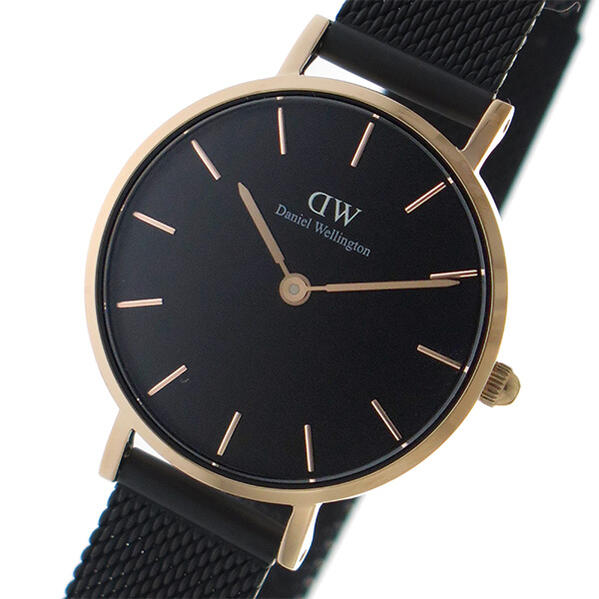  Shop Authentic Daniel Wellington Petite Ashfield Black Dial Black Mesh Strap Watch For Women - DW00100245 - Luxxuri