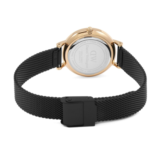  Shop Authentic Daniel Wellington Petite Ashfield Black Dial Black Mesh Strap Watch For Women - DW00100245 - Luxxuri