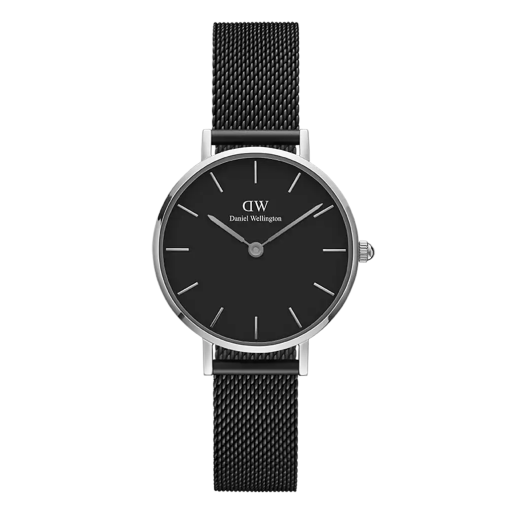  Shop Authentic Daniel Wellington Petite Ashfield Black Dial Black Mesh Strap Watch For Women - DW00100246 - Luxxuri