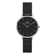  Shop Authentic Daniel Wellington Petite Ashfield Black Dial Black Mesh Strap Watch For Women - DW00100246 - Luxxuri