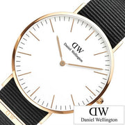  Shop Authentic Daniel Wellington Classic Cornwall White Dial Black Nylon Strap Watch For Men - DW00100257 - Luxxuri