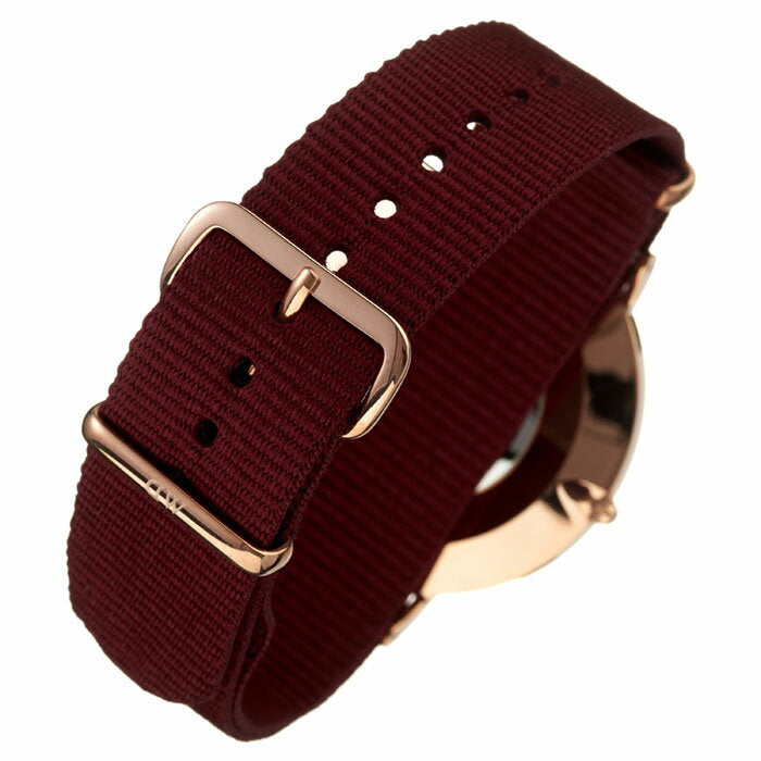  Shop Authentic Daniel Wellington Classic Roselyn White Dial Maroon Nylon Strap Watch For Women - DW00100267 - Luxxuri