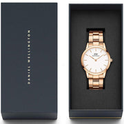  Shop Authentic Daniel Wellington Iconic Link White Dial Gold Steel Strap Watch For Men - DW00100343 - Luxxuri