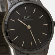  Shop Authentic Daniel Wellington Iconic Link Ceramic Black Dial Black Steel Strap Watch For Women - DW00100414 - Luxxuri