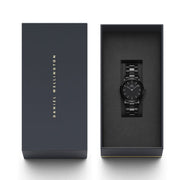  Shop Authentic Daniel Wellington Iconic Link Ceramic Black Dial Black Steel Strap Watch For Women - DW00100415 - Luxxuri