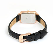  Shop Authentic Daniel Wellington Quadro Sheffield Black Dial Black Leather Strap Watch For Women - DW00100435 - Luxxuri
