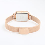  Shop Authentic Daniel Wellington Quadro Unitone Rose Gold Dial Rose Gold Mesh Strap Watch For Women - DW00100484 - Luxxuri