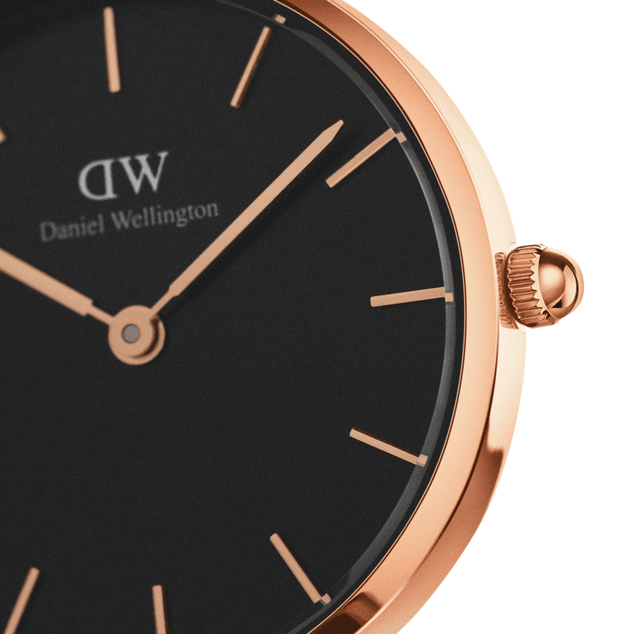  Shop Authentic Daniel Wellington Petite Cornwall Black Dial Black Nylon Strap Watch for Women - DW00100247 - Luxxuri
