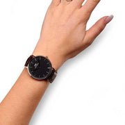  Shop Authentic Daniel Wellington Classic Bristol Black Dial Brown Leather Strap Watch for Men - DW00100137 - Luxxuri