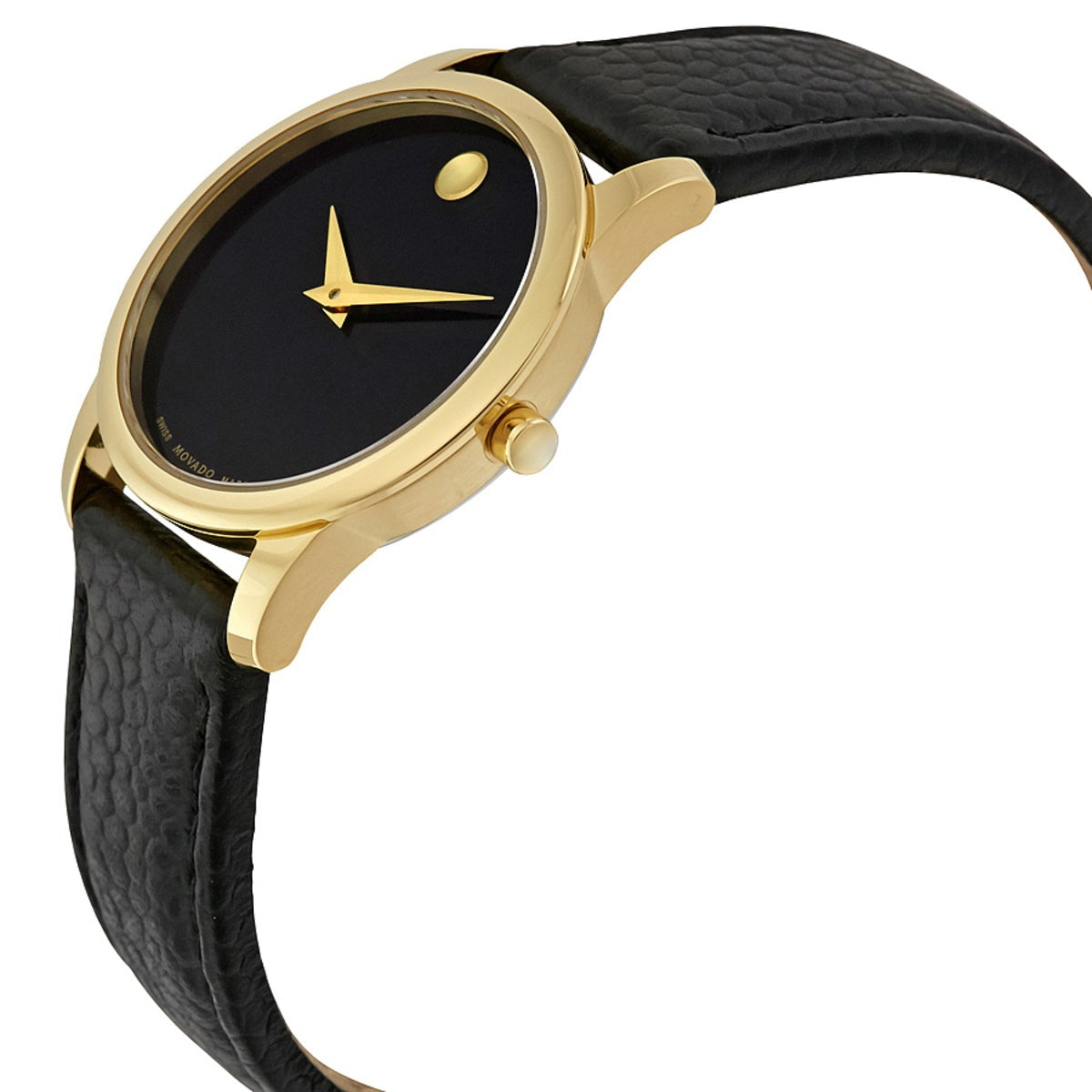  Shop Authentic Movado Museum Classic Black Dial Black Leather Strap Watch For Women - 0607016 - Luxxuri