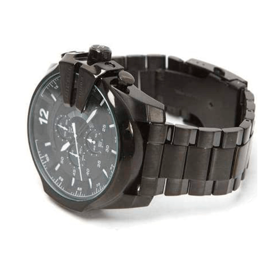  Shop Authentic Diesel Mega Chief Chronograph Black Steel Strap Watch For Men - DZ4283 - Luxxuri
