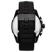  Shop Authentic Diesel Mega Chief Chronograph Black Dial Black Leather Strap Watch For Men - DZ4291 - Luxxuri