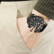  Shop Authentic Diesel Mega Chief Black Dial Black Steel Strap Watch For Men - DZ4309 - Luxxuri