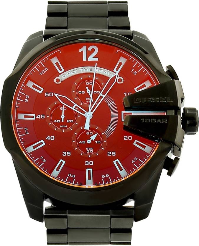  Shop Authentic Diesel Mega Chief Black Dial Black Steel Strap Watch For Men - DZ4318 - Luxxuri
