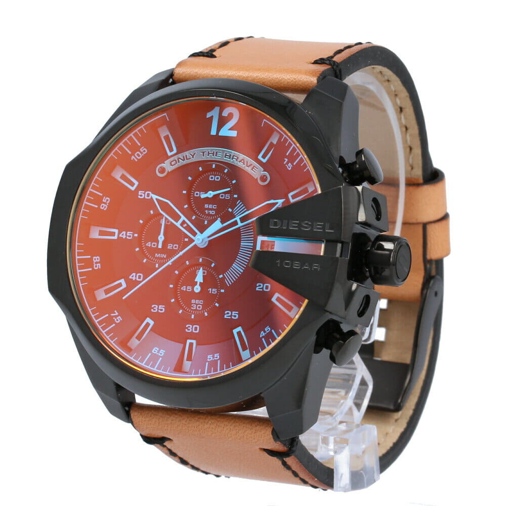  Shop Authentic Diesel Mega Chief Chronograph Copper Dial Brown Leather Strap Watch For Men - DZ4476 - Luxxuri