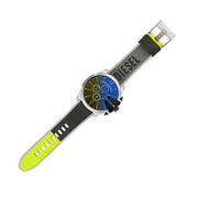  Shop Authentic Diesel Mega Chief Quartz Black Dial Grey Leather Strap Watch For Men - DZ4523 - Luxxuri