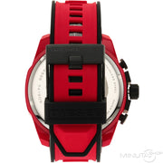  Shop Authentic Diesel Mega Chief Chronograph Black Dial Red Rubber Strap Watch For Men - DZ4526 - Luxxuri