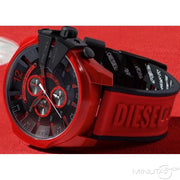  Shop Authentic Diesel Mega Chief Chronograph Black Dial Red Rubber Strap Watch For Men - DZ4526 - Luxxuri
