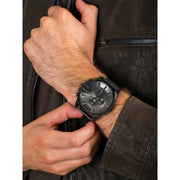  Shop Authentic Diesel Mega Chief Chronograph Black Dial Black Steel Strap Watch For Men - DZ4527 - Luxxuri
