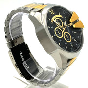  Shop Authentic Diesel Mega Chief Chronograph Black Dial Two Tone Steel Strap Watch For Men - DZ4581 - Luxxuri